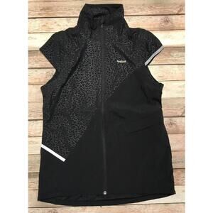 Reebok Womens Size XS Black 'Play Dry' Sleeveless Full Zip Vest